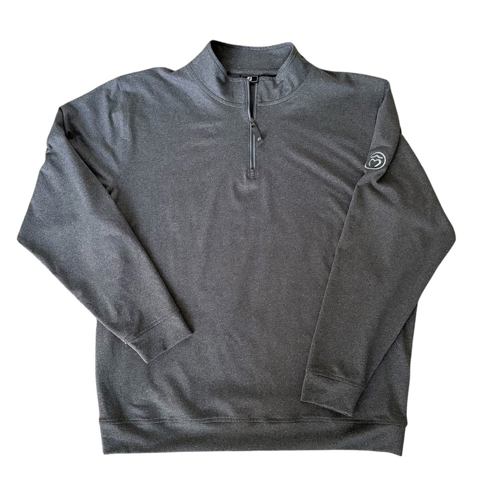 FootJoy Gray Long Sleeve 1/4 Zip Shirt Size XL